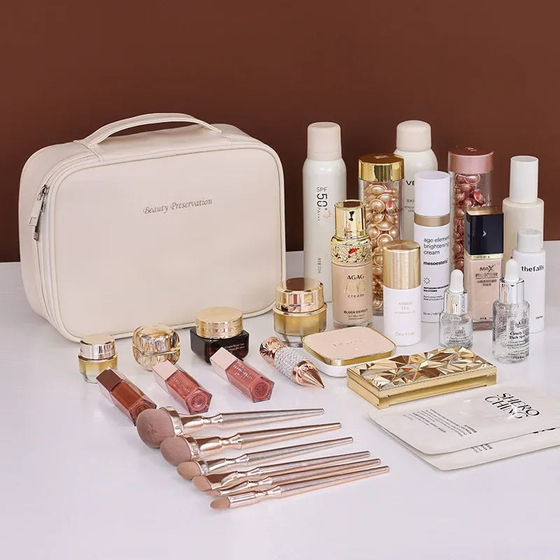 Multi-Compartment Toiletry Cosmetics Bag