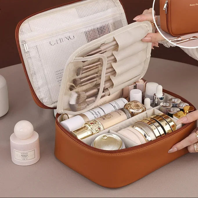 Multi-Compartment Toiletry Cosmetics Bag